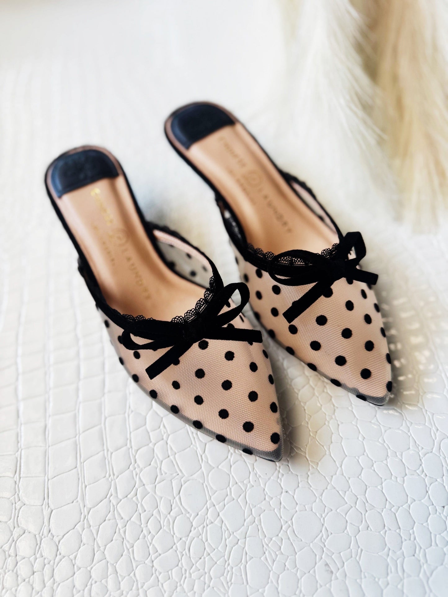POLKA DOT KITTEN HEEL