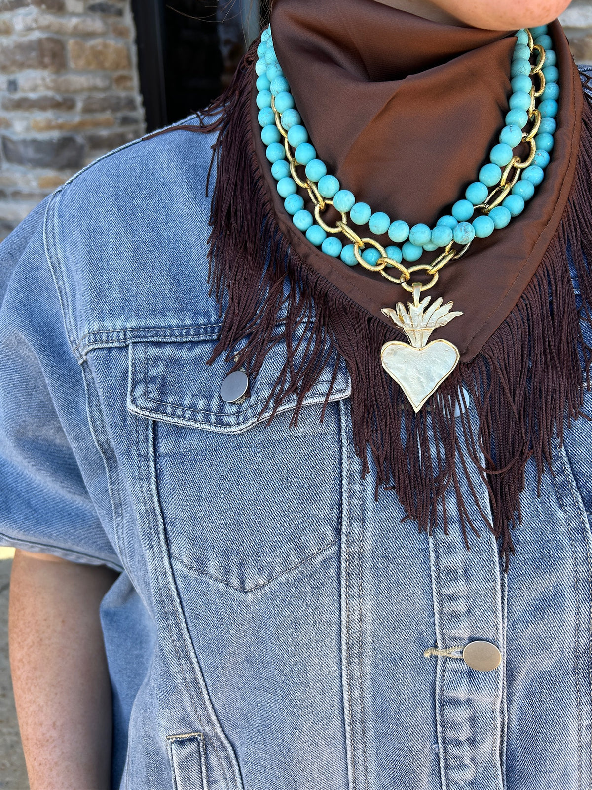SOLID FRINGE SCARF