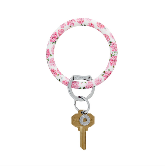 SILICONE BIG O® KEY RING - FIFTY STATES PINK