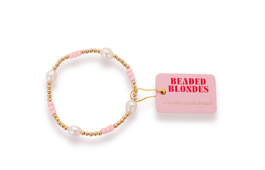 PETITE LIGHT PINK PEARL POPPI BRACELET