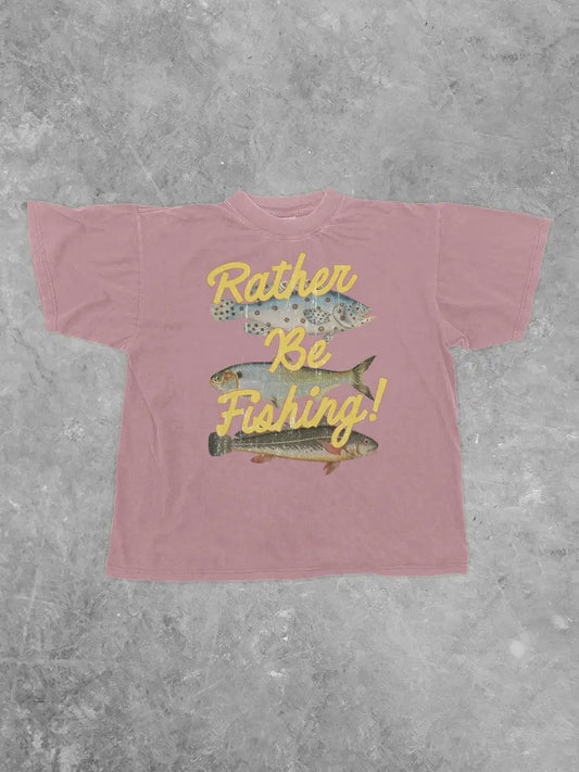 RATHER BE FISHING GRAPHIC TEE