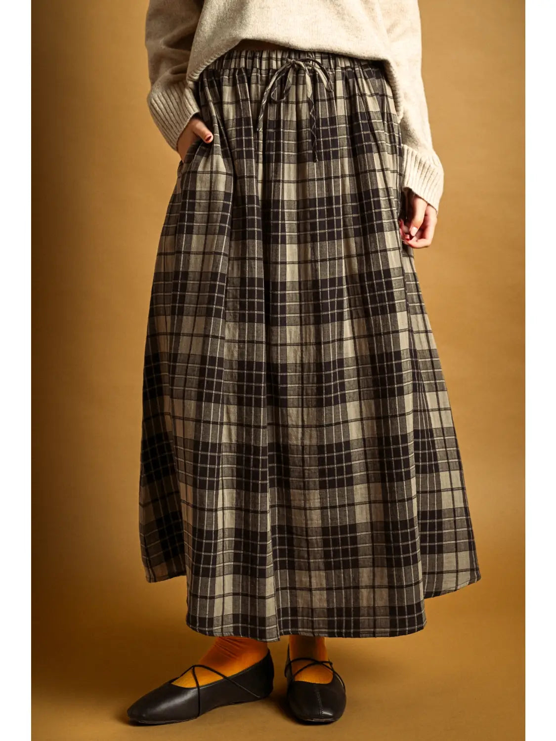 PLAID A-LINE SKIRT