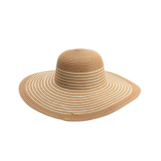 Stripe Natural Straw Vegan Sun Hat