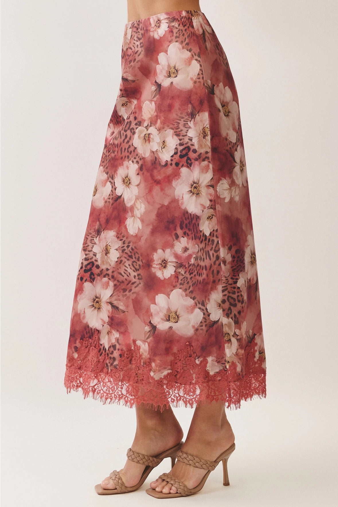 ONLY YOU SATIN LACE + LEOPARD SKIRT