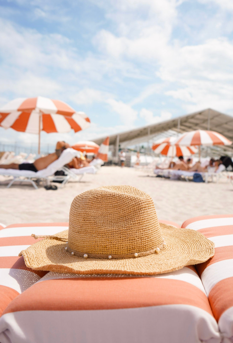 Beach Cowboy Hat with Pearls