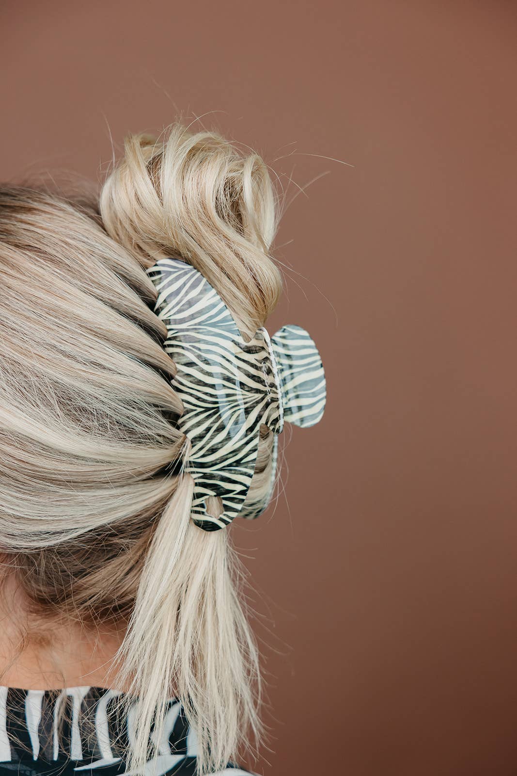 KAXI House of Her Zebra Acetate Claw - Two Sizes