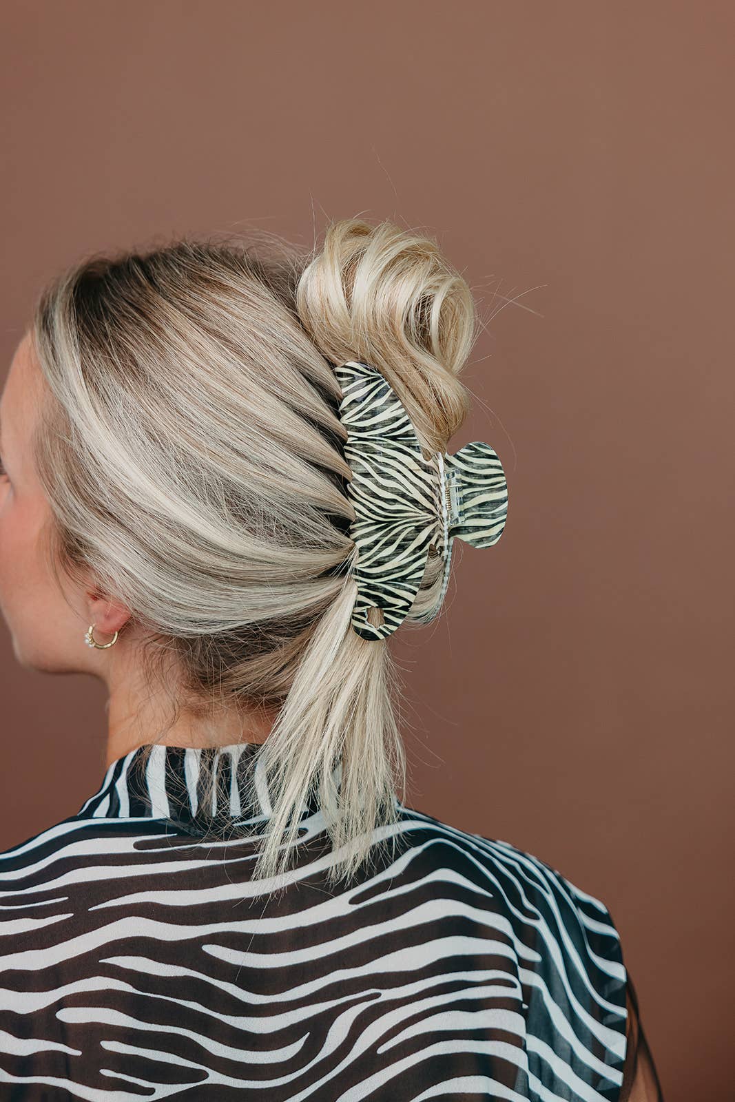 KAXI House of Her Zebra Acetate Claw - Two Sizes