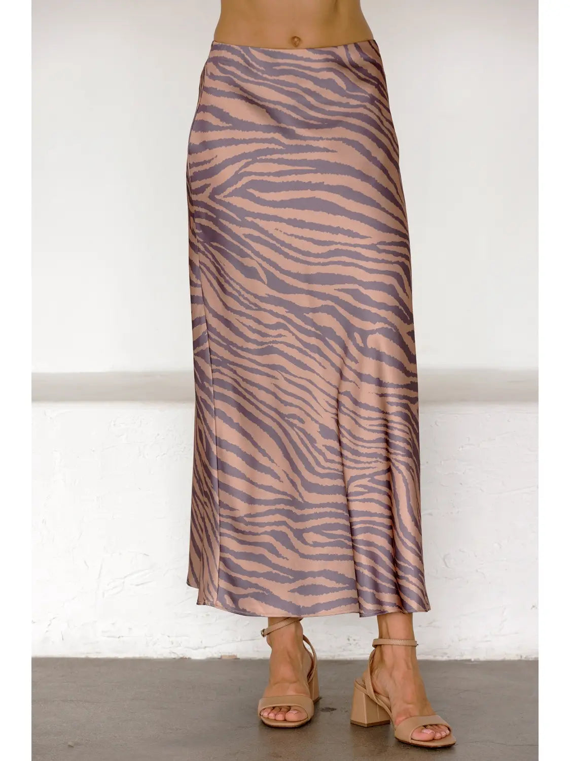 ZEBRA PRINT MAXI SKIRT