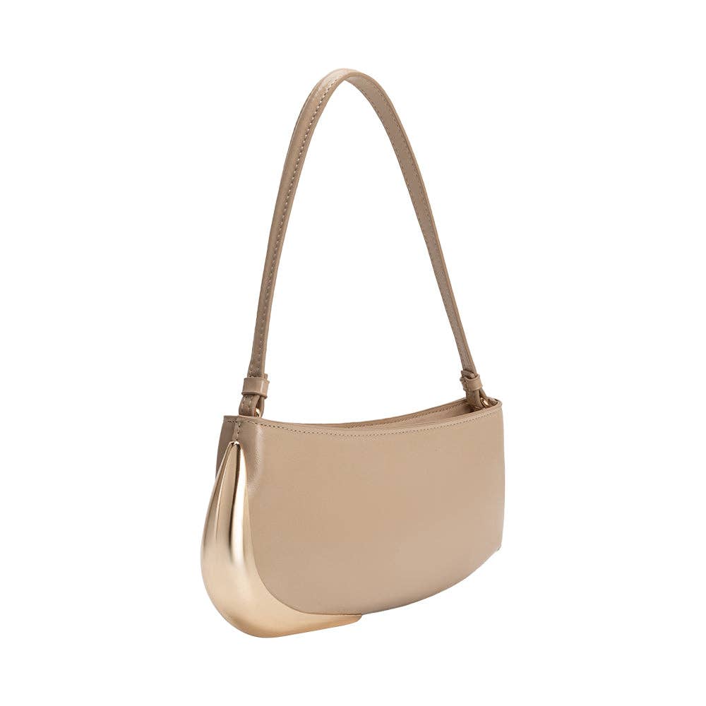 Sade Nude Recycled Vegan Leather Shoulder Bag