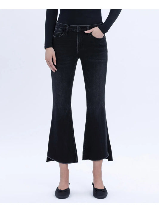 MID RISE SUPER SOFT CROP FLARE JEANS