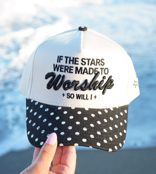 Stars Were Made to Worship - Black Polka Dot Trucker Hat