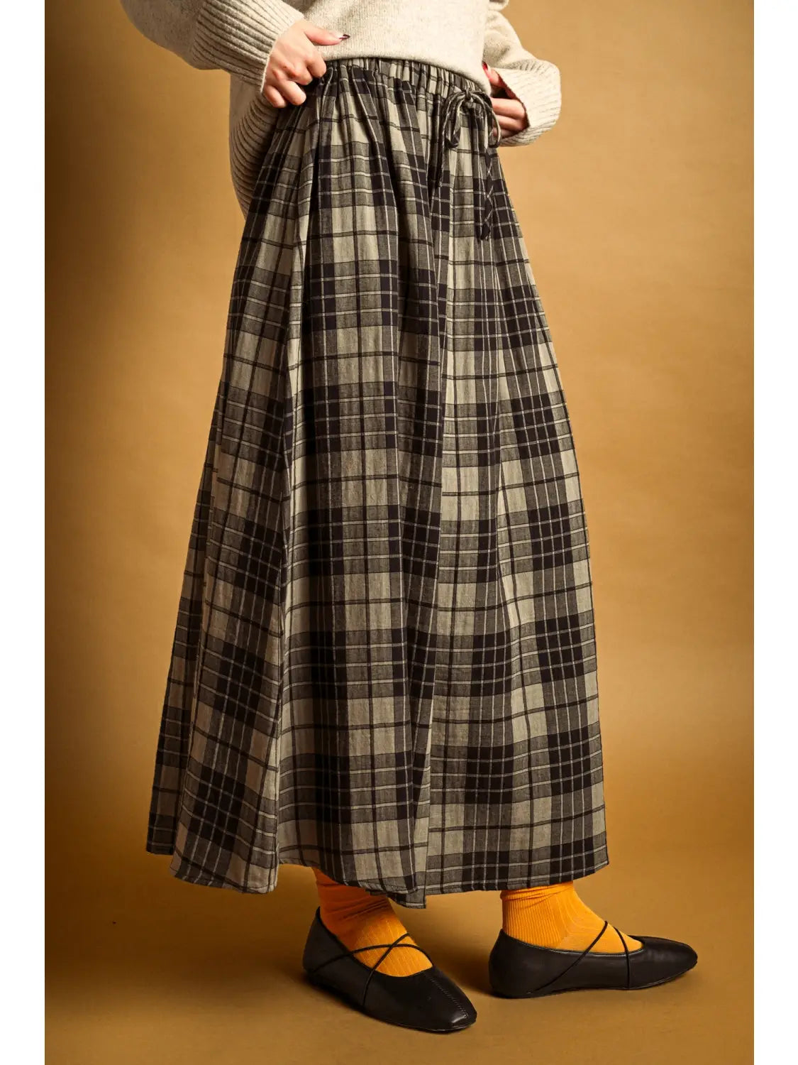 PLAID A-LINE SKIRT