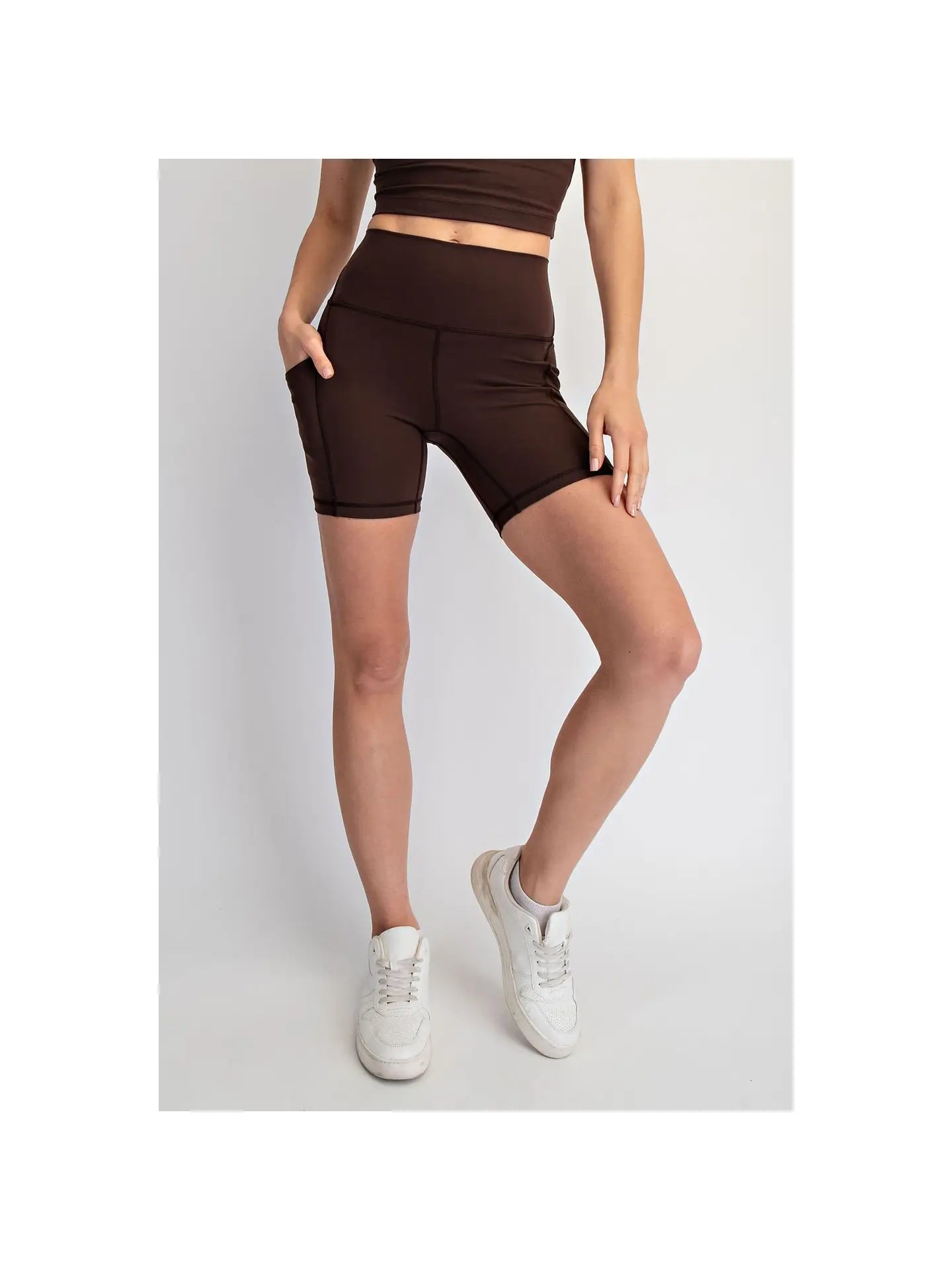 NYLON BUTTER BIKER SHORTS