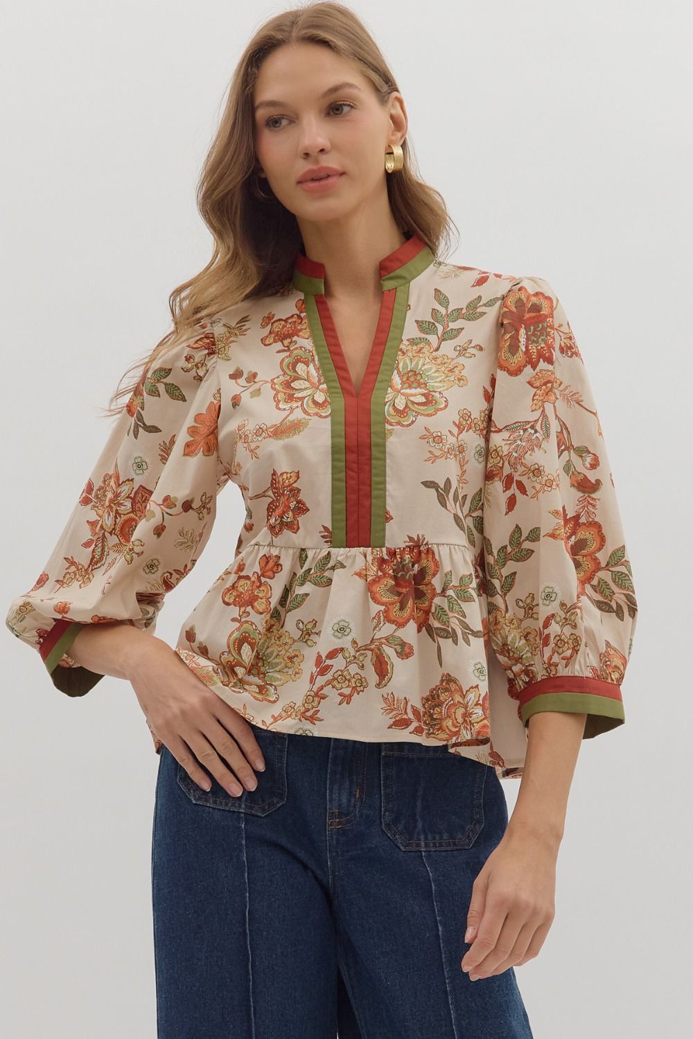 BOTANICAL STRIPE TOP