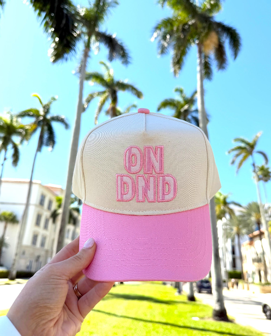 ON DND - Pink Vintage Trucker Hat