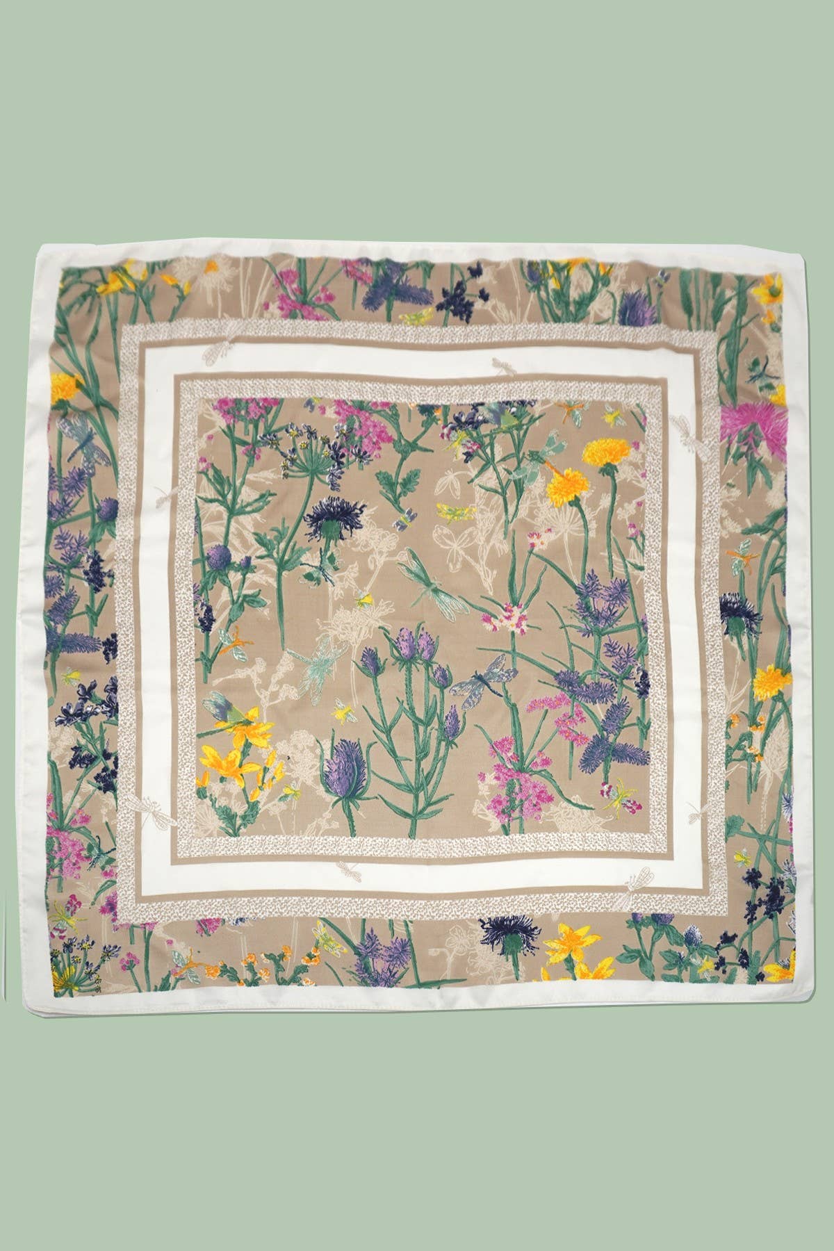 LARGE PRINT SILKY FEEL BANDANA SCARF | 40SC673