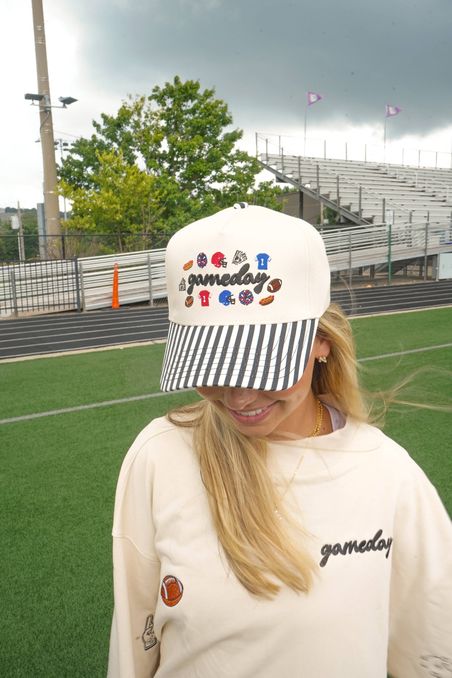 Gameday Icon Black Stripe Trucker Hat